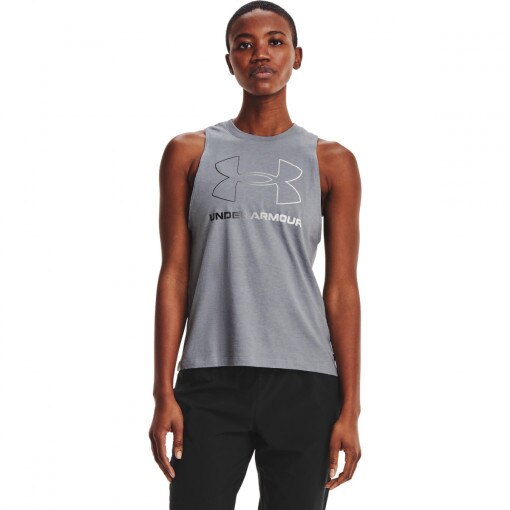 UNDER ARMOUR Damski top Under Armour UA Live Rival Tank  szary Szary