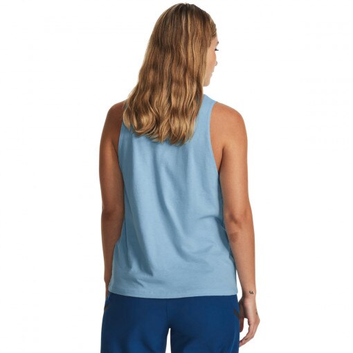 Damski top z nadrukiem Under Armour UA Live Rival Tank - niebieski