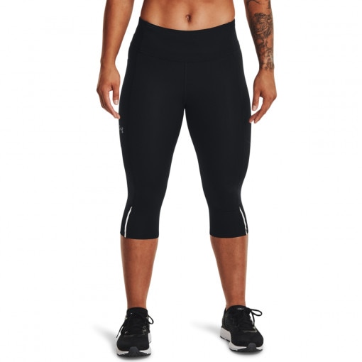 Damskie legginsy do biegania Under Armour UA Launch Capris - czarne
