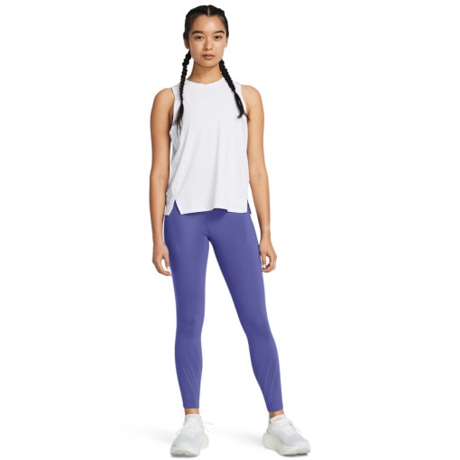 UNDER ARMOUR Damskie legginsy do biegania Under Armour UA Launch Elite Ankle Tights  fioletowe Fioletowy