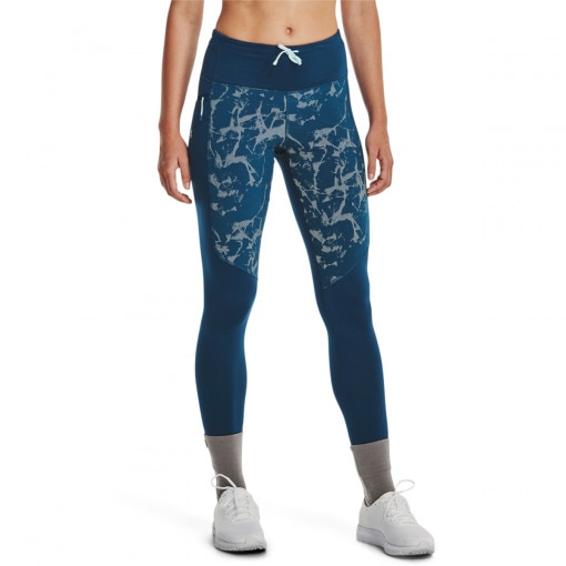 Damskie legginsy do biegania Under Armour UA OutRun the Cold Tight II - morskie