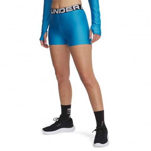 Damskie legginsy krótkie treningowe Under Armour UA Hg Authentics Shorty  - niebieskie