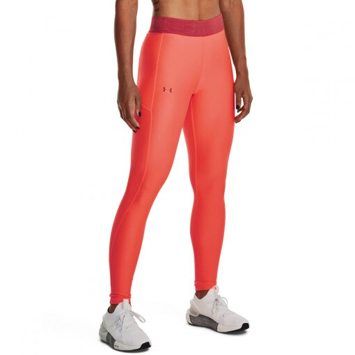 Damskie legginsy treningowe Under Armour Branded WB Leg - pomarańczowe