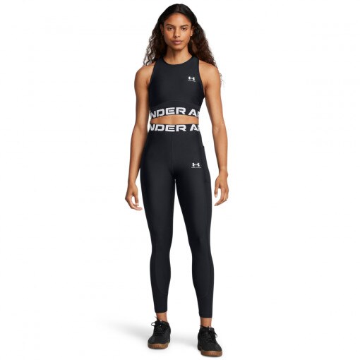 UNDER ARMOUR Damskie legginsy treningowe Under Armour Heatgear Rib Legging  czarne Czarny
