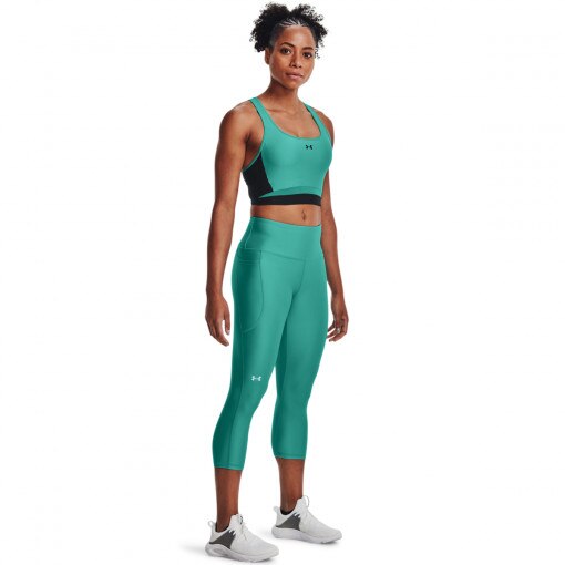 Obrazek dla: UNDER ARMOUR Damskie legginsy treningowe UNDER ARMOUR HG Armour Hi Capri  zielone Zielony
