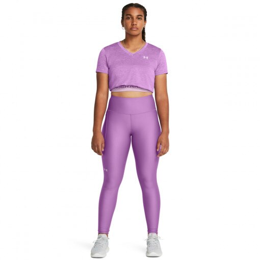 UNDER ARMOUR Damskie legginsy treningowe Under Armour Tech HiRise Legging  fioletowe Fioletowy