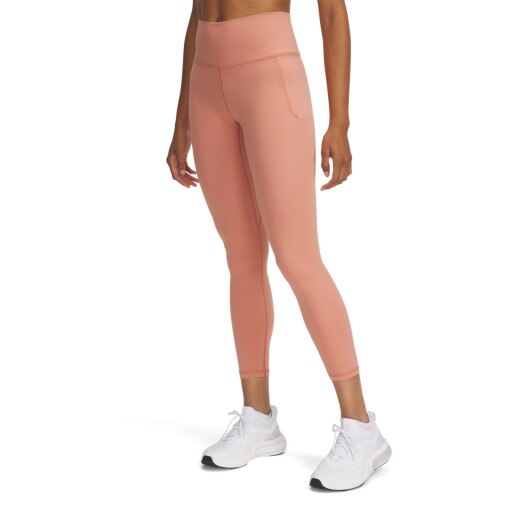 Damskie legginsy treningowe Under Armour Meridian Ankle Leg - różowe 