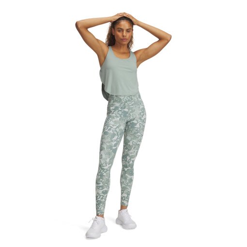 UNDER ARMOUR Damskie legginsy treningowe Under Armour Motion Print Legging  zielone  Zielony