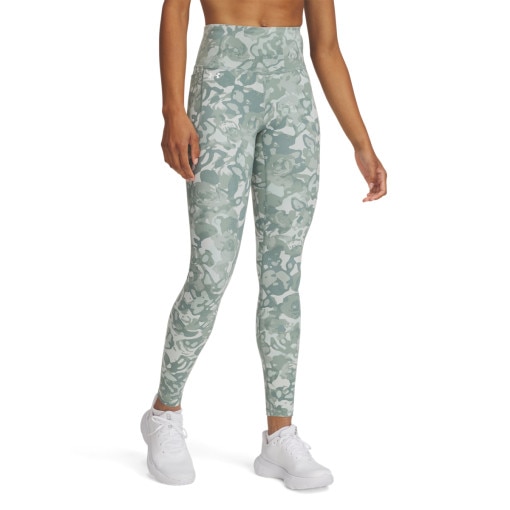 Damskie legginsy treningowe Under Armour Motion Print Legging - zielone 