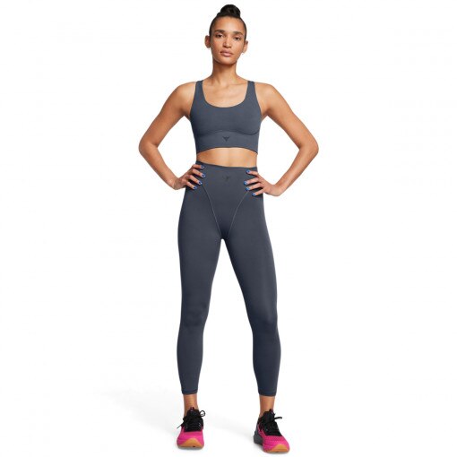 UNDER ARMOUR Damskie legginsy treningowe Under Armour Project Rock Let's Go Grind Ankle Leggings  szare Szary