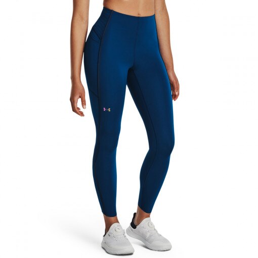 Damskie legginsy treningowe Under Armour UA Rush Vent Ankle Legging - granatowe