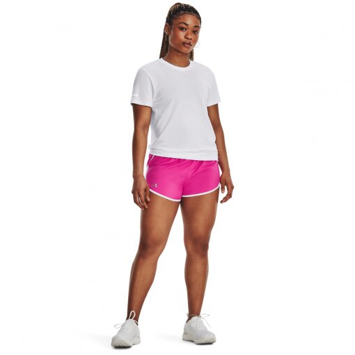 UNDER ARMOUR Damskie spodenki do biegania Under Armour Fly By 2.0 Short  różowe Różowy