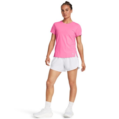 UNDER ARMOUR Damskie spodenki do biegania Under Armour UA Fly By 3'' Shorts  białe Biały