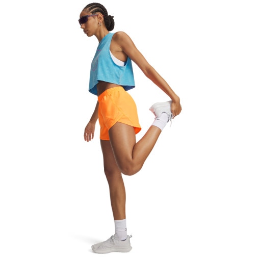  UNDER ARMOUR Damskie spodenki do biegania Under Armour UA Fly By 3'' Shorts  pomarańczowe Pomarańczowy