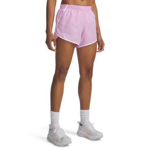 Damskie spodenki do biegania Under Armour UA Fly By 3'' Shorts - różowe