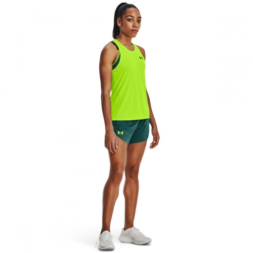UNDER ARMOUR Damskie spodenki do biegania Under Armour UA Lighter Than Air Shorts  zielone  Zielony