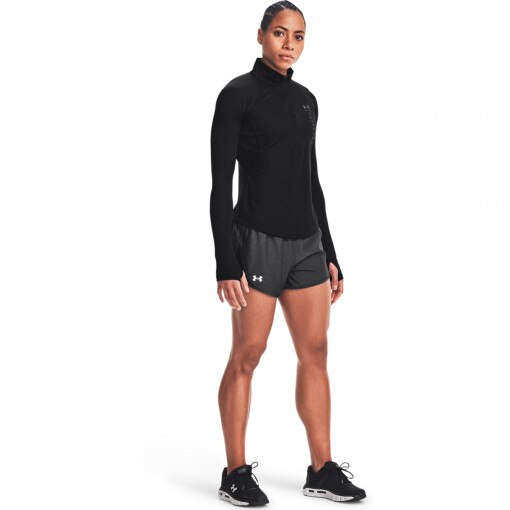 UNDER ARMOUR Damskie spodenki do biegania W UNDER ARMOUR Fly By 2.0 Short szare Ciemny szary