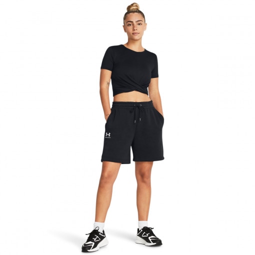 UNDER ARMOUR Damskie spodenki dresowe Under Armour UA Essl Flc Relax BF Short  czarne Czarny
