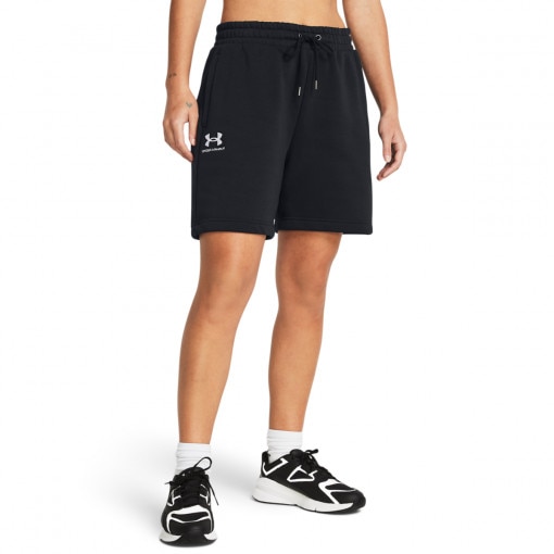 Damskie spodenki dresowe Under Armour UA Essl Flc Relax BF Short - czarne
