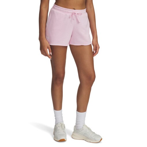 Damskie spodenki dresowe Under Armour UA Rival Terry Short - różowe