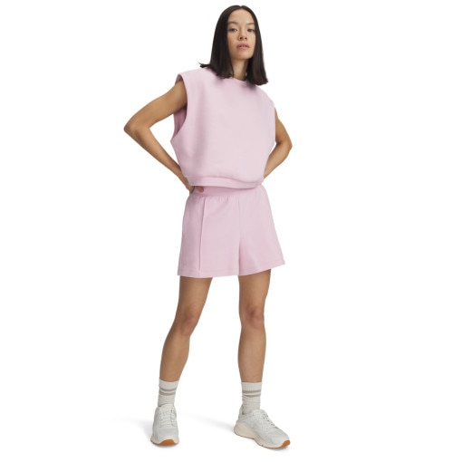 UNDER ARMOUR Damskie spodenki dresowe Under Armour UA Unstoppable Fleece Short różowe Różowy