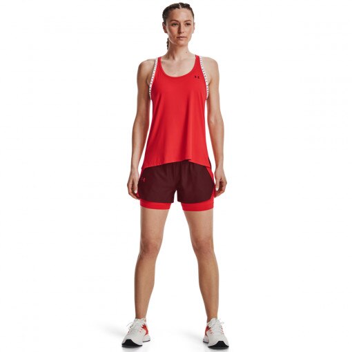 UNDER ARMOUR Damskie spodenki treningowe UNDER ARMOUR Play Up 2in1 Shorts bordowe Bordowy