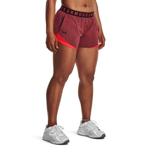 Damskie spodenki treningowe Under Armour Play Up Short 3.0 Twist - bordowe