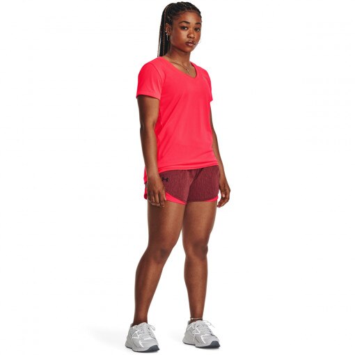 UNDER ARMOUR Damskie spodenki treningowe Under Armour Play Up Short 3.0 Twist bordowe Bordowy