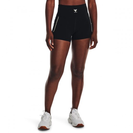 Damskie spodenki treningowe Under Armour Project Rock Meridian Short - czarne