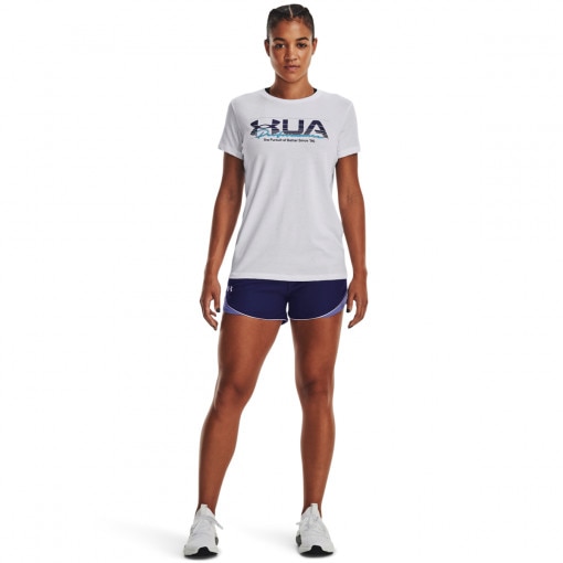 UNDER ARMOUR Damskie spodenki treningowe Under Armour UA Play Up CB Short fioletowe Fioletowy