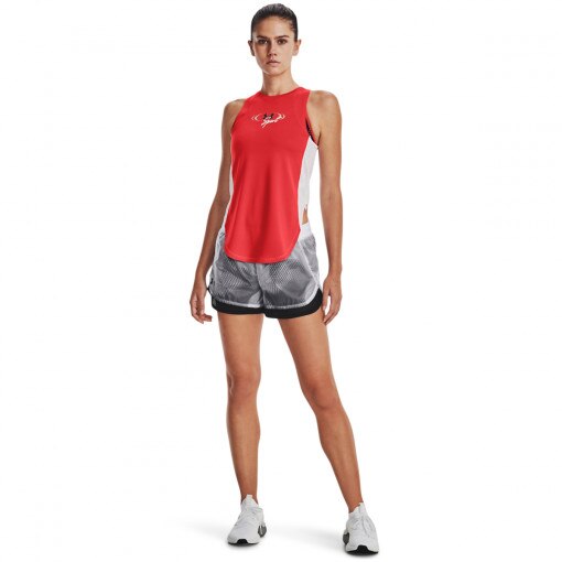 UNDER ARMOUR Damskie spodenki treningowe Under Armour UA Woven Layered Shorts białe Biały allover