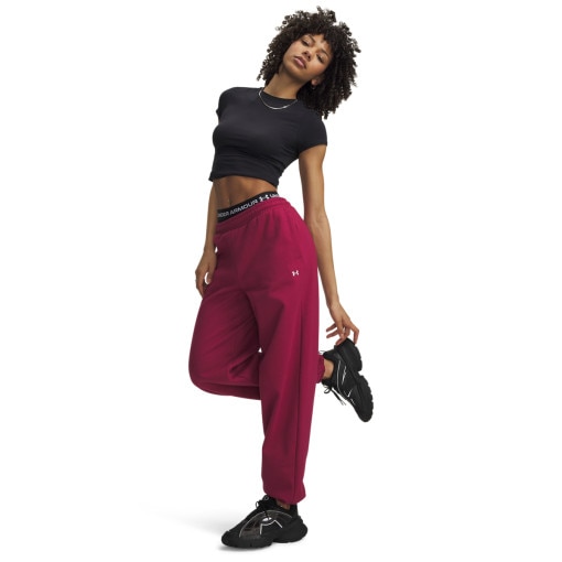 Obrazek dla: UNDER ARMOUR Damskie spodnie dresowe Under Armour Icon Flc Gym Pant  burgundowe  Burgundowy