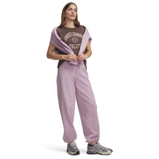 Obrazek dla: UNDER ARMOUR Damskie spodnie dresowe Under Armour Icon Flc Gym Pant  różowe Rożowy