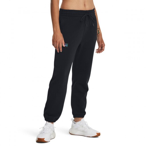 Damskie spodnie dresowe Under Armour Project Rock HW Terry Pant - czarne 