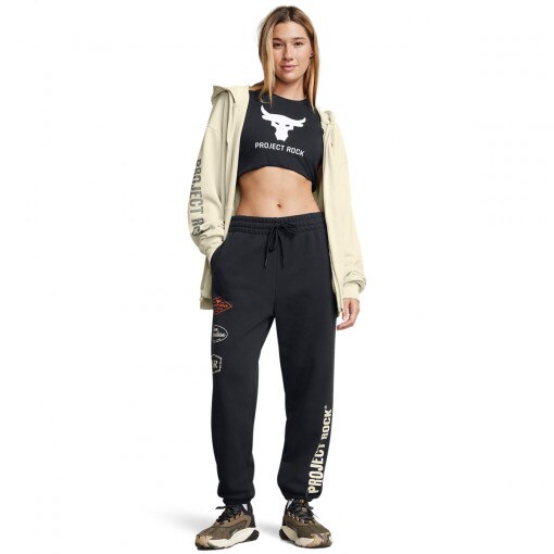 UNDER ARMOUR Damskie spodnie dresowe Under Armour Project Rock W Hwt Pnt Tools  czarne Czarny
