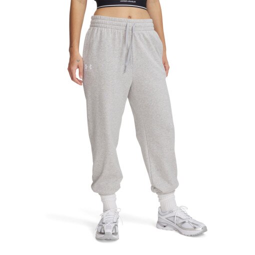 Damskie spodnie dresowe Under Armour UA Rival Terry Jogger - szare
