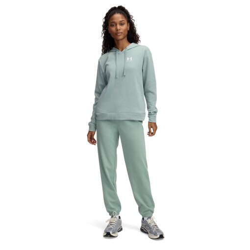 UNDER ARMOUR Damskie spodnie dresowe Under Armour UA Rival Terry Jogger  zielone Zielony