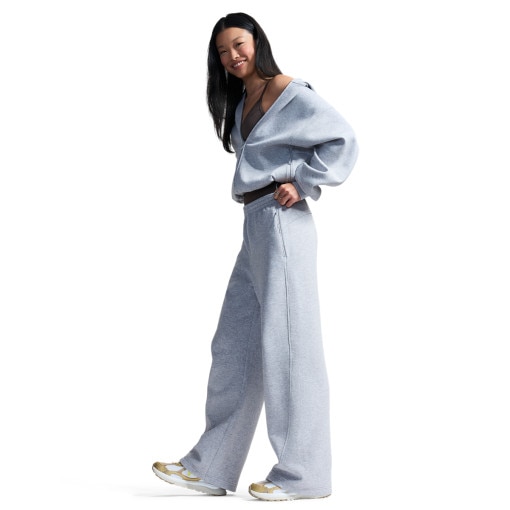 Damskie spodnie dresowe Under Armour Unstoppable Flc Open Pant - szare