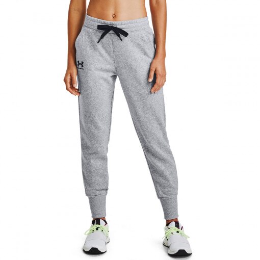 Damskie spodnie treningowe UNDER ARMOUR Rival Fleece Joggers - szare