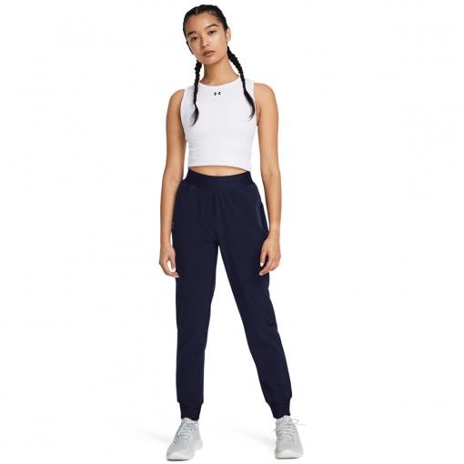 UNDER ARMOUR Damskie spodnie treningowe Under Armour Sport High Rise Woven Pant  granatowe Granatowy