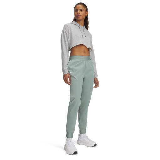 UNDER ARMOUR Damskie spodnie treningowe Under Armour Sport High Rise Woven Pant  zielone Zielony