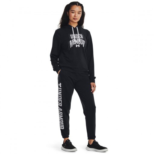 UNDER ARMOUR Damskie spodnie treningowe Under Armour UA Rival Terry Graphic Jogger  czarne Czarny