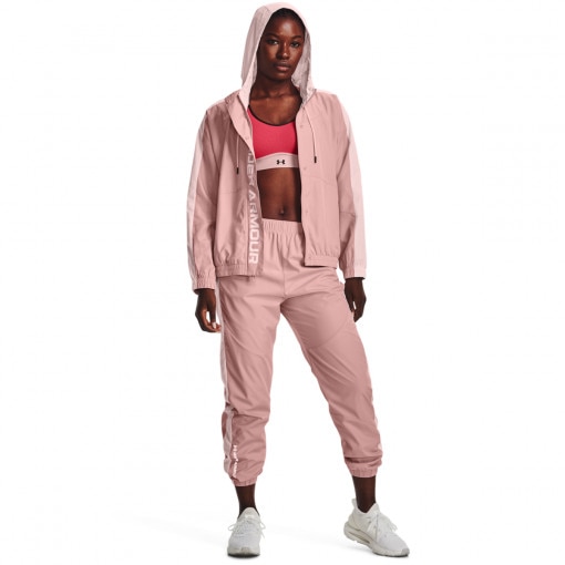 Obrazek dla: UNDER ARMOUR Damskie spodnie treningowe UNDER ARMOUR UA Rush Woven Pant  różowe Rożowy