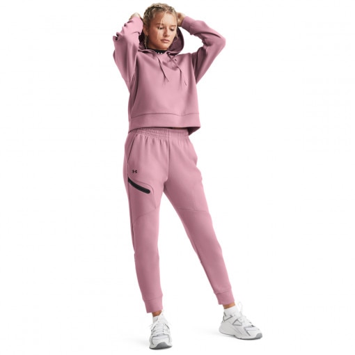 UNDER ARMOUR Damskie spodnie treningowe Under Armour Unstoppable Flc Jogger  różowe Różowy