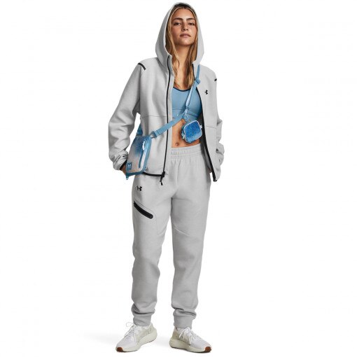 UNDER ARMOUR Damskie spodnie treningowe Under Armour Unstoppable Flc Jogger  szare Szary