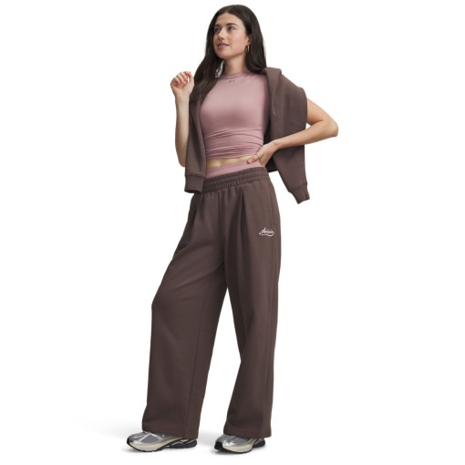 Obrazek dla: UNDER ARMOUR Damskie spodnie Under Armour RIVAL PLEATED VARSITY PANT  brązowe Brązowy
