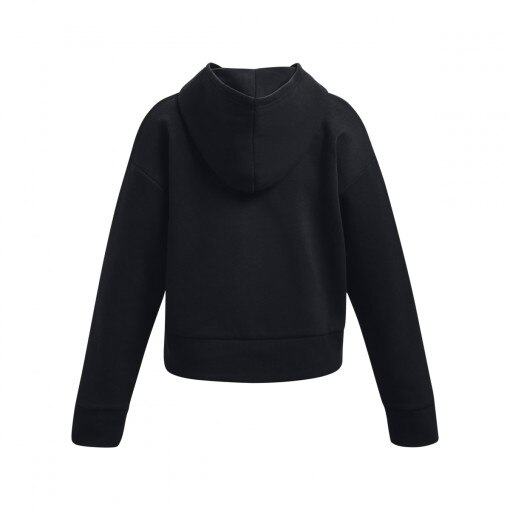Dziewczęca bluza dresowa nierozpinana z kapturem Under Armour UA Rival Fleece Hoodie - czarna