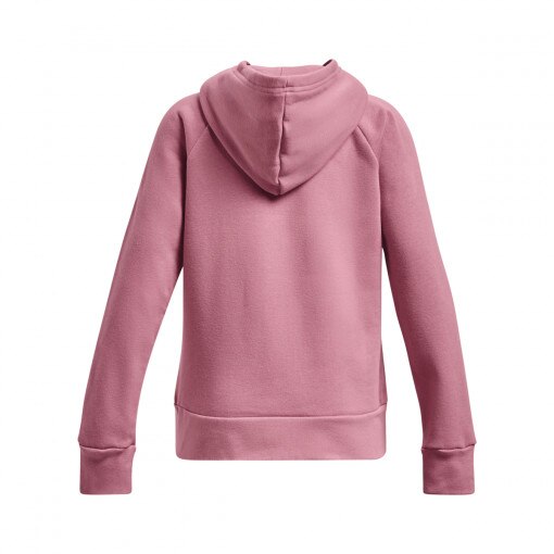 Dziewczęca bluza dresowa nierozpinana z kapturem Under Armour UA Rival Fleece BL Hoodie - różowa