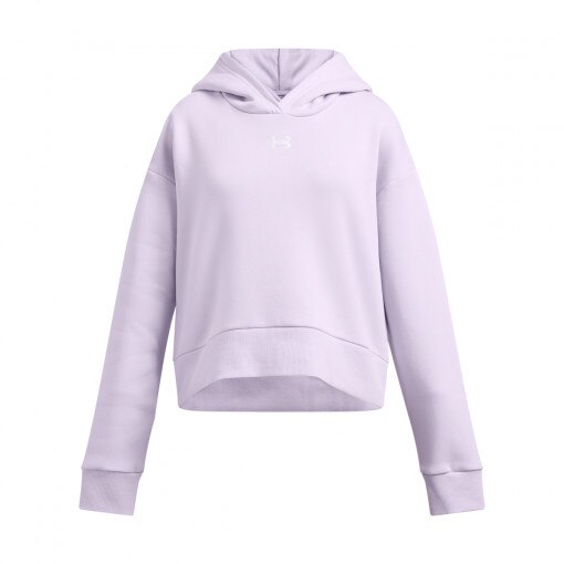 UNDER ARMOUR Dziewczęca bluza dresowa nierozpinana z kapturem Under Armour UA Rival Fleece Hoodie  fioletowa Fioletowy