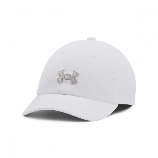 UNDER ARMOUR Dziewczęca czapka z daszkiem Under Armour Girl's UA Blitzing Adj  biała Biały